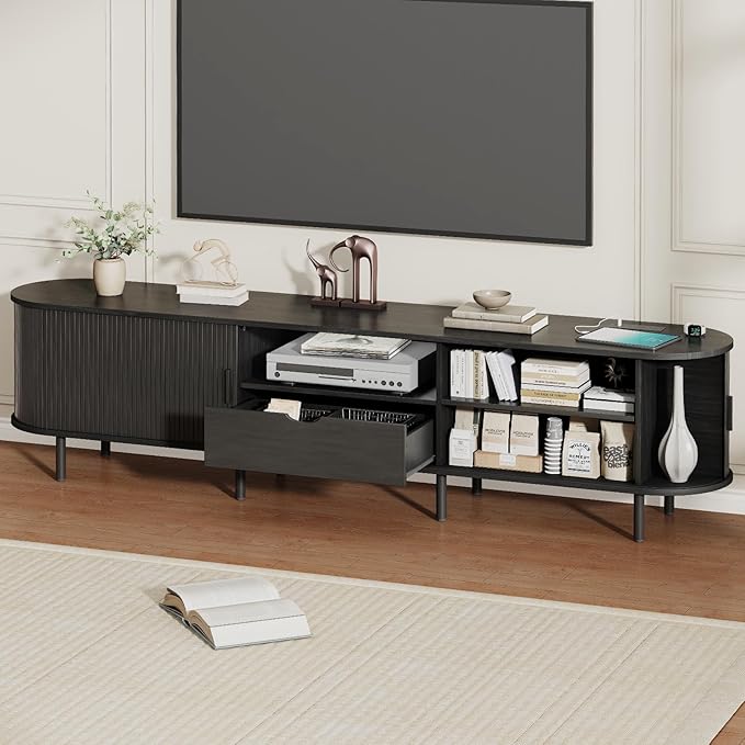 86.6" Mid-Century TV Stand
