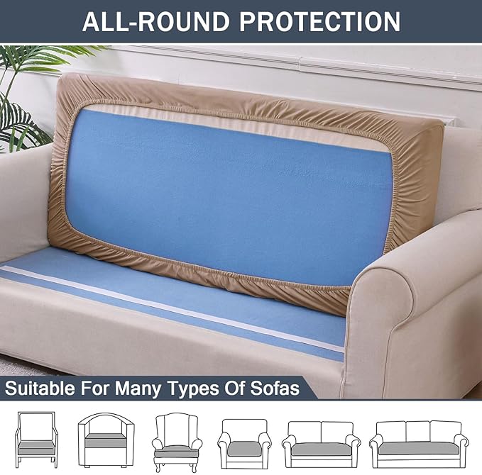 Stretch Cushion Cover, Soft Velvet Plush Cushion Slipcovers Loveseat Sofa