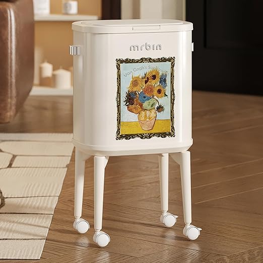 MRBIN Metal Slim Bathroom Trash Can