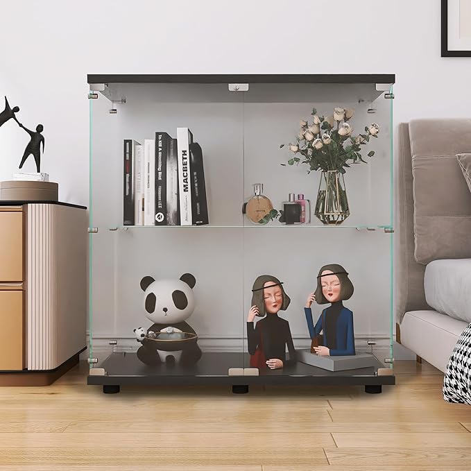LFT HUIMEI2Y Glass Display Cabinet 2-Shelf