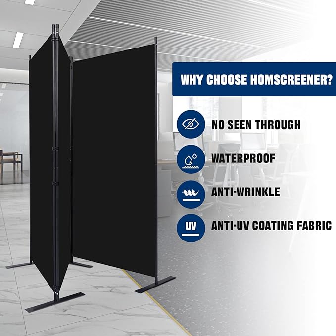 Room Divider 6FT Portable Room Dividers and Folding Privacy Screens, 3 Panel