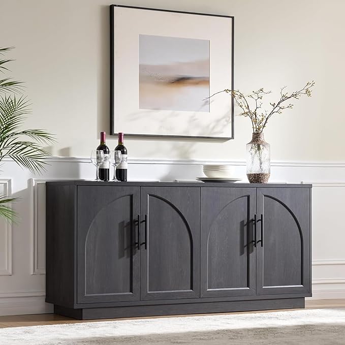 Fatmok Buffet Cabinet with Storage, Wood Media TV Console Table Credenza