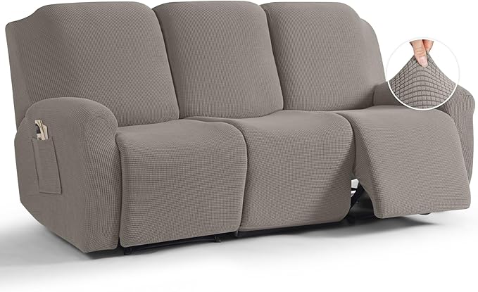 TAOCOCO Recliner Sofa Covers 8-Pieces Stretch Large Couch Covers