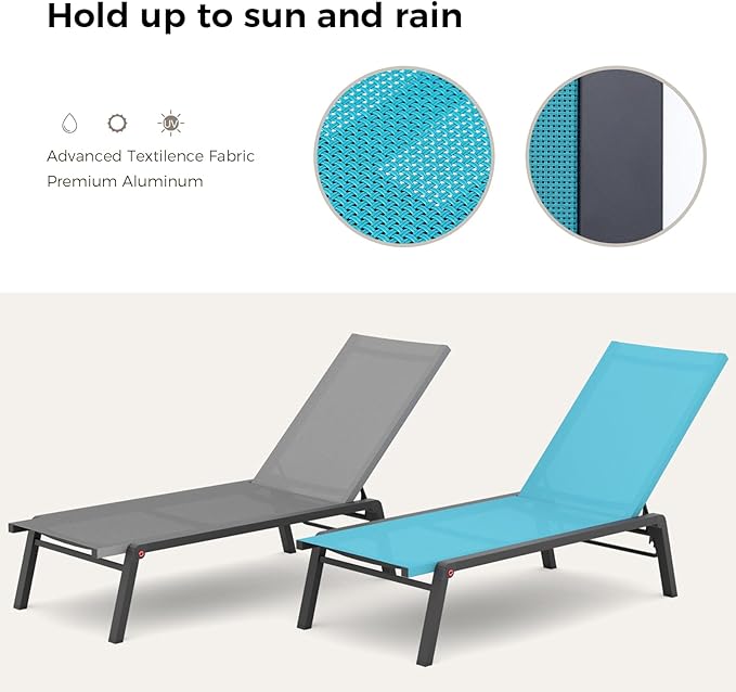 Patio Chaise Lounge Set of 2