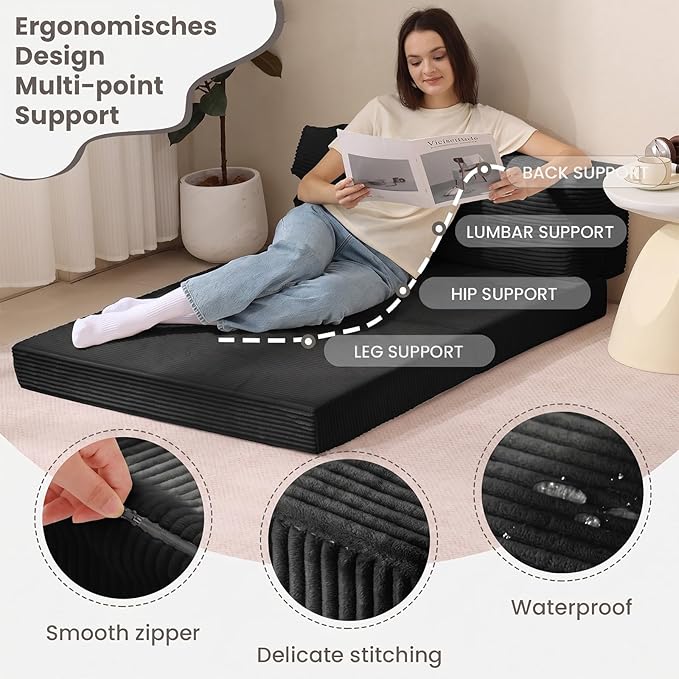 JUIKURY Folding Sofa Bed, Convertible Sleeper Chair