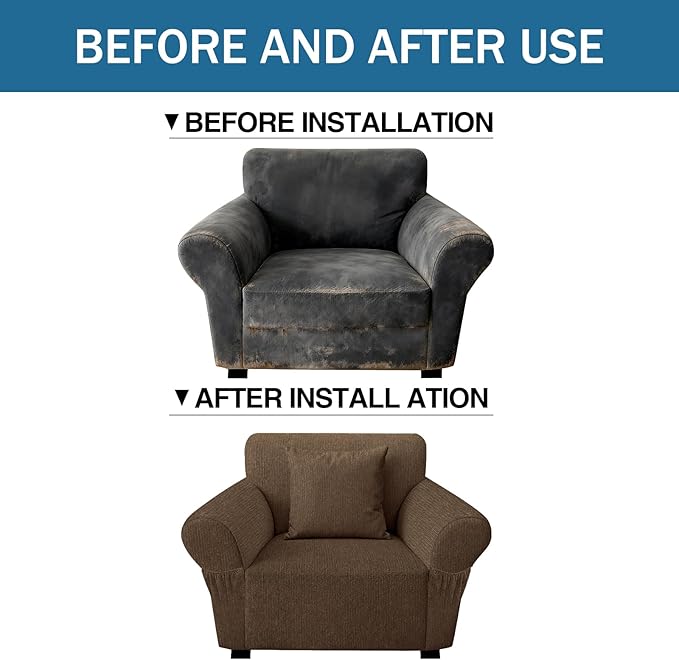 Armchair Slipcover with 1 Pillow Cover