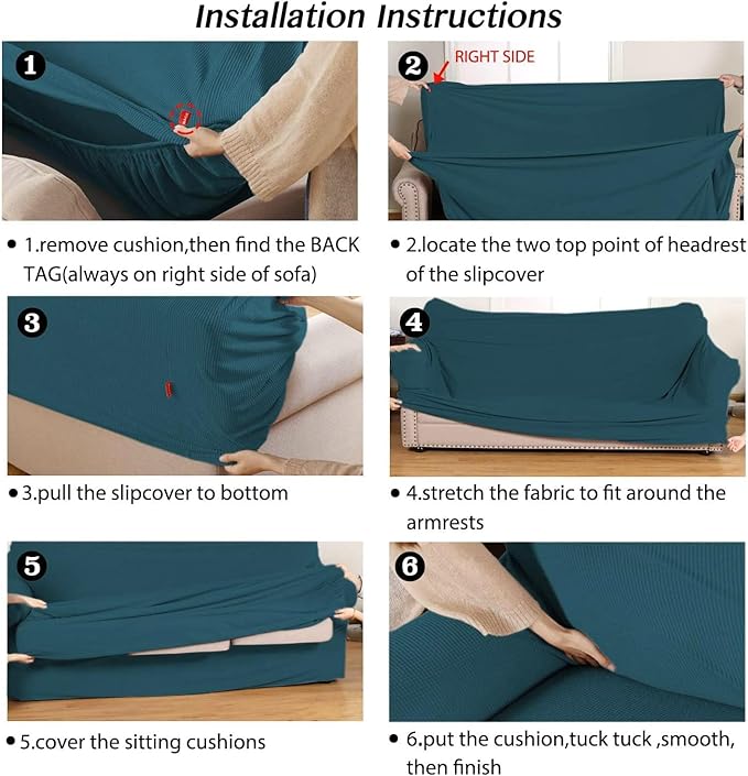 Turquoize 2 Piece Chair Covers Chair Slipcovers