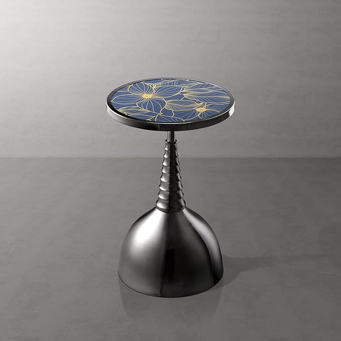 Homes: Inside + Out Halric Modern 24" Tall Round End Table