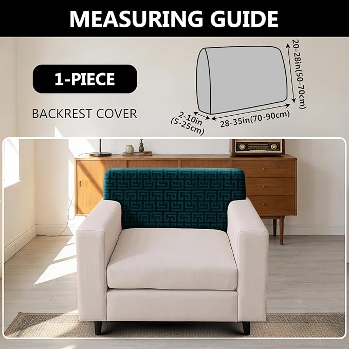 UNBBRRL Stretch Couch Backrest Cushion Cover