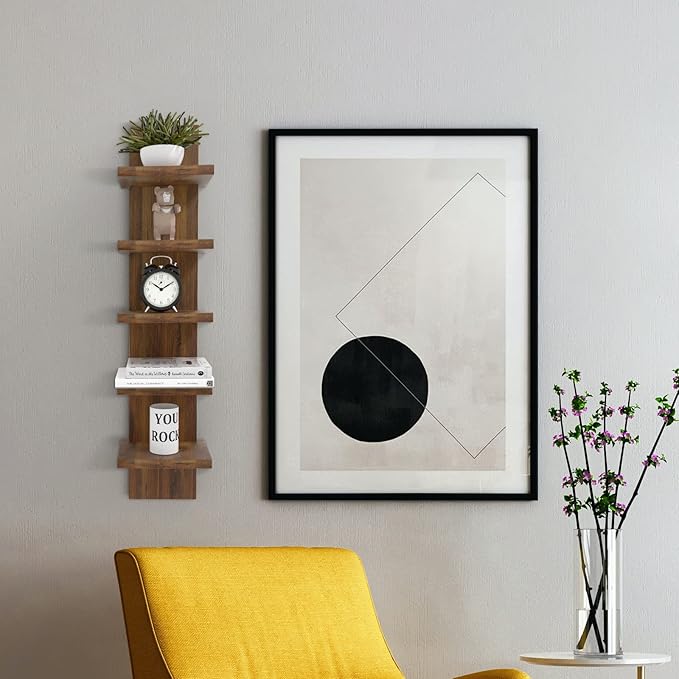 Homaterial 5 Tier Wall Shelf Unit, Decorative Wall Mount Vertical Shelving
