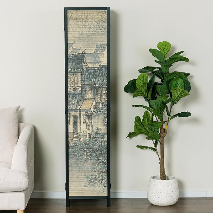 MyGift 6 Panel Room Divider Privacy Partition