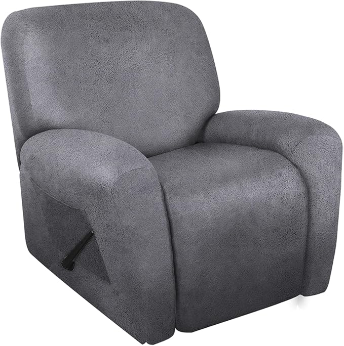 ANARACHON Leather Look Oversize Recliner Chair Covers, Thick 4 Pieces Recliner