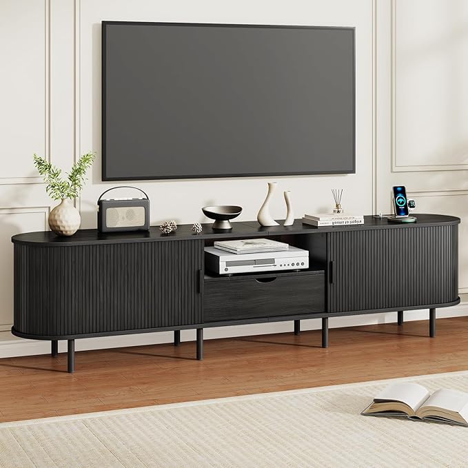 86.6" Mid-Century TV Stand