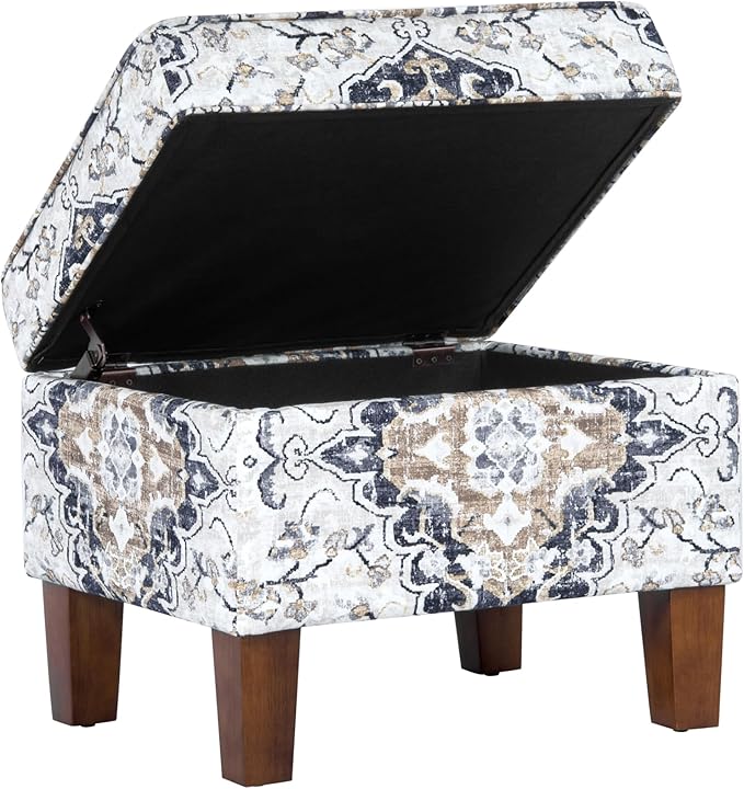Homepop Home Decor |K7646-A862 | Upholstered Modern Rectangular Storage Ottoman