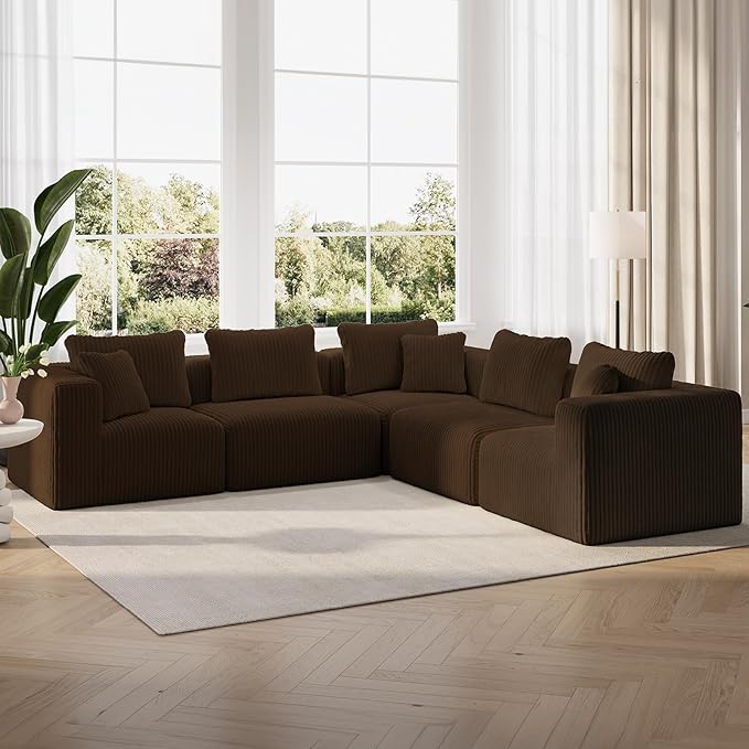 Novilla 106" Modular Sectional Sofa, Modern Cloud Sectional Couch