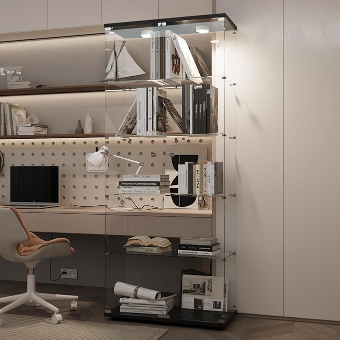 LFT HUIMEI2Y Glass Display Cabinet 5-Shelf