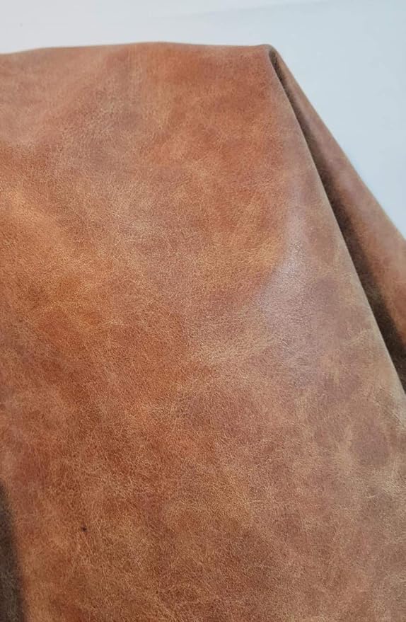 NAT Leathers | Blonde Light Tan Beige Distressed Crazy Horse Soft Faux Vegan