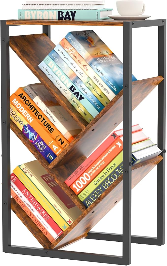 Small Bookcase - 5 Tier Tree Bookshelf