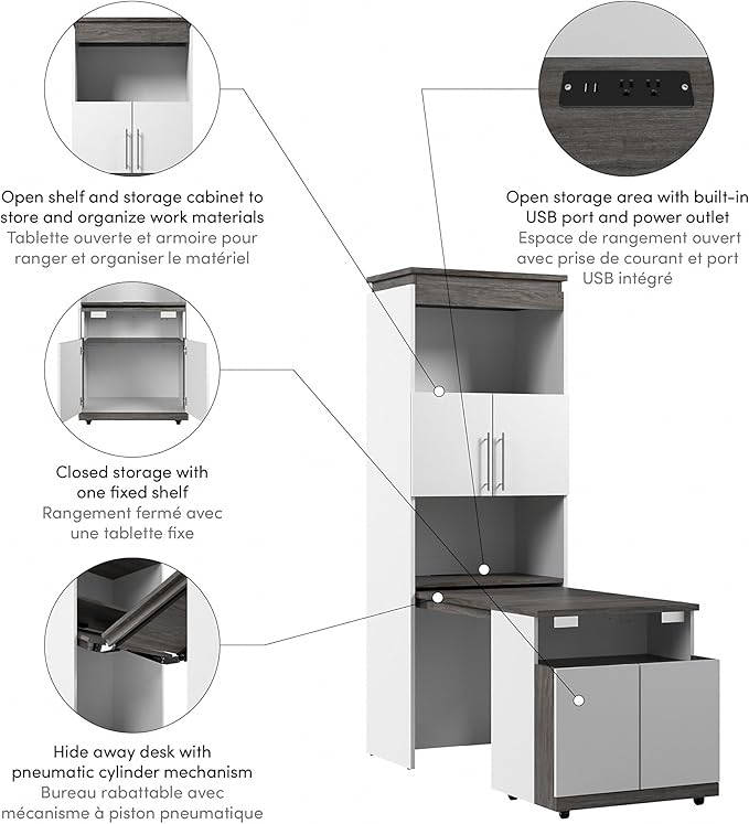 Bestar Orion 30W Tall Storage Cabinet