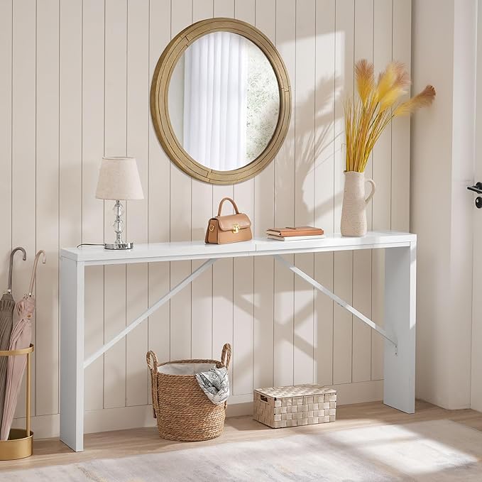 MAHANCRIS Console Table, 62.2" Long Sofa Table Behind Couch, Narrow Entryway