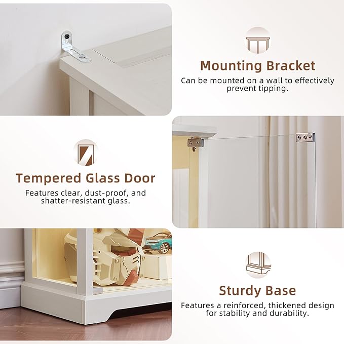 LELELINKY Farmhouse Display Cabinet