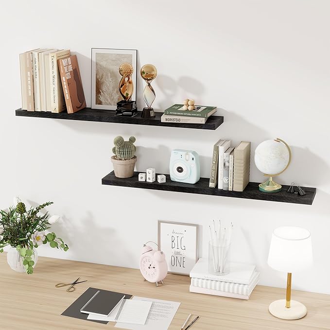 Fun Memories Floating Shelves for Wall, 48 Inch Floating Shelves for Home Decor