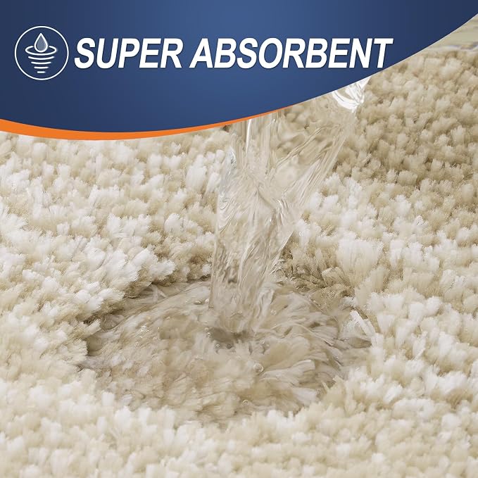 OLANLY Bathroom Runner Rugs Mat 47x20, Extra Soft Absorbent Microfiber Bath Rugs, Rubber Backing, Quick Dry, Washable Long Bath Mats for Bathroom Floor, Tub and Shower, Home Decor Accessories, Tan