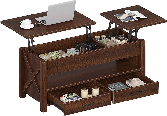 Seventable Coffee Table, 47.2" Lift Top Coffee Table