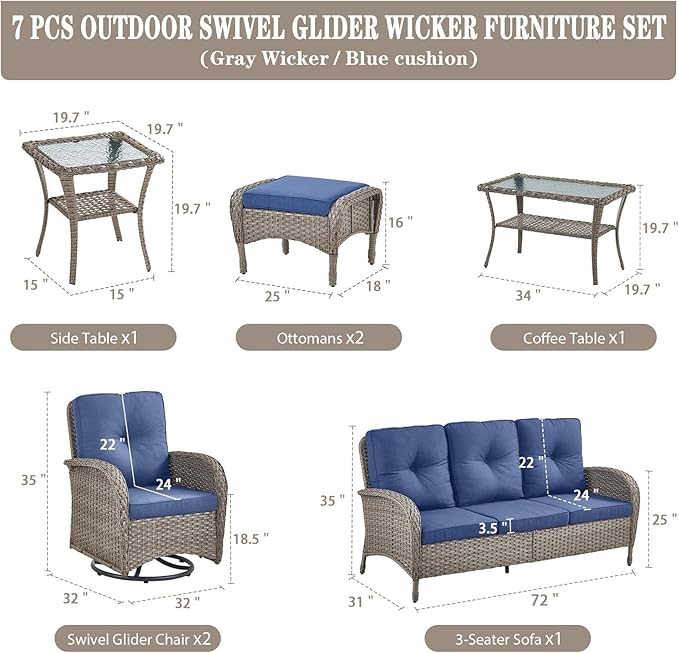 Belord Wicker Outdoor Furniture Set