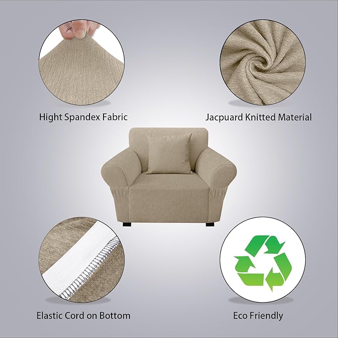 Armchair Slipcover with 1 Pillow Cover