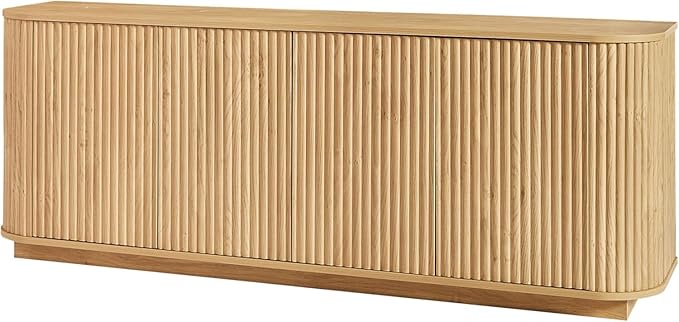 64'' Fluted TV Stand for TVs up to 75'', Modern Long Media Console