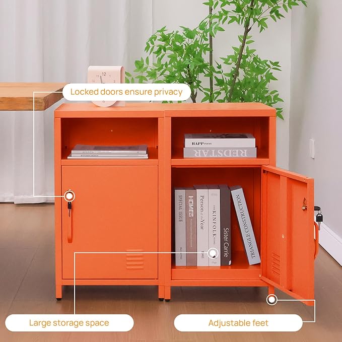 ALBAD Compact Metal Nightstand