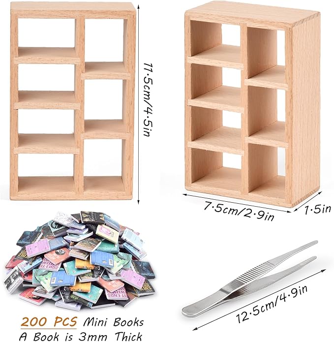 Anxiety Bookshelf, Miniature Bookcase, Mini Bookshelves