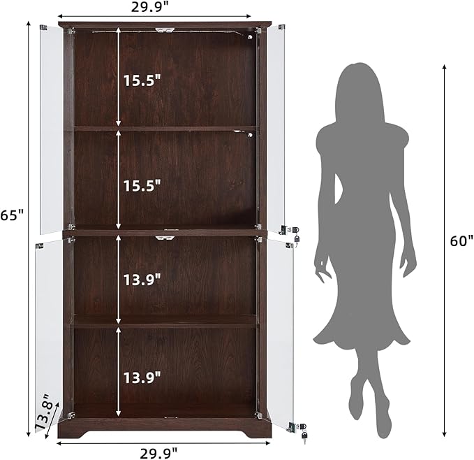 LELELINKY Farmhouse Display Cabinet