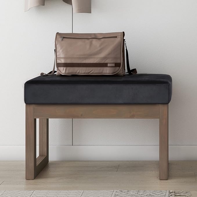 SIMPLIHOME Milltown Small Ottoman Bench