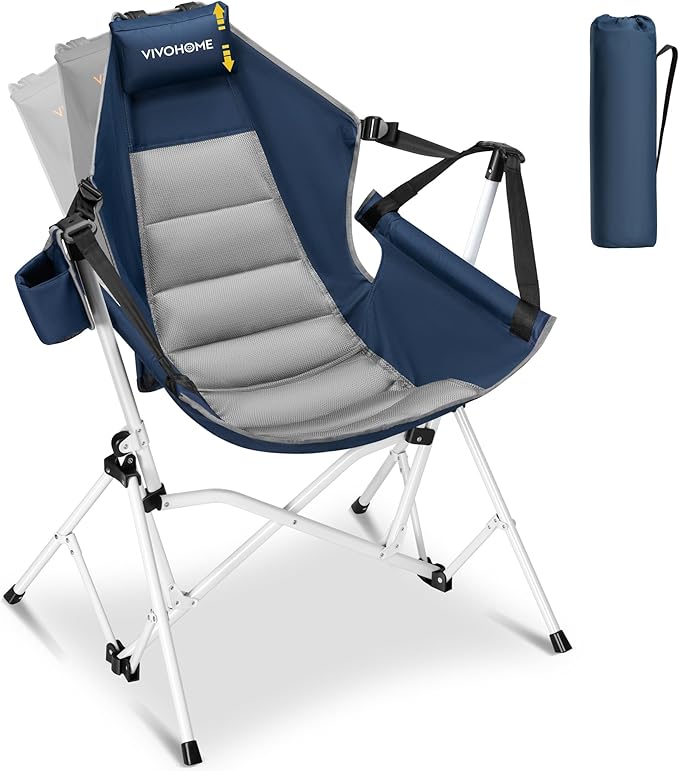 VIVOHOME Hammock Camping Chair, Portable Outdoor Swinging Rocking Chairs