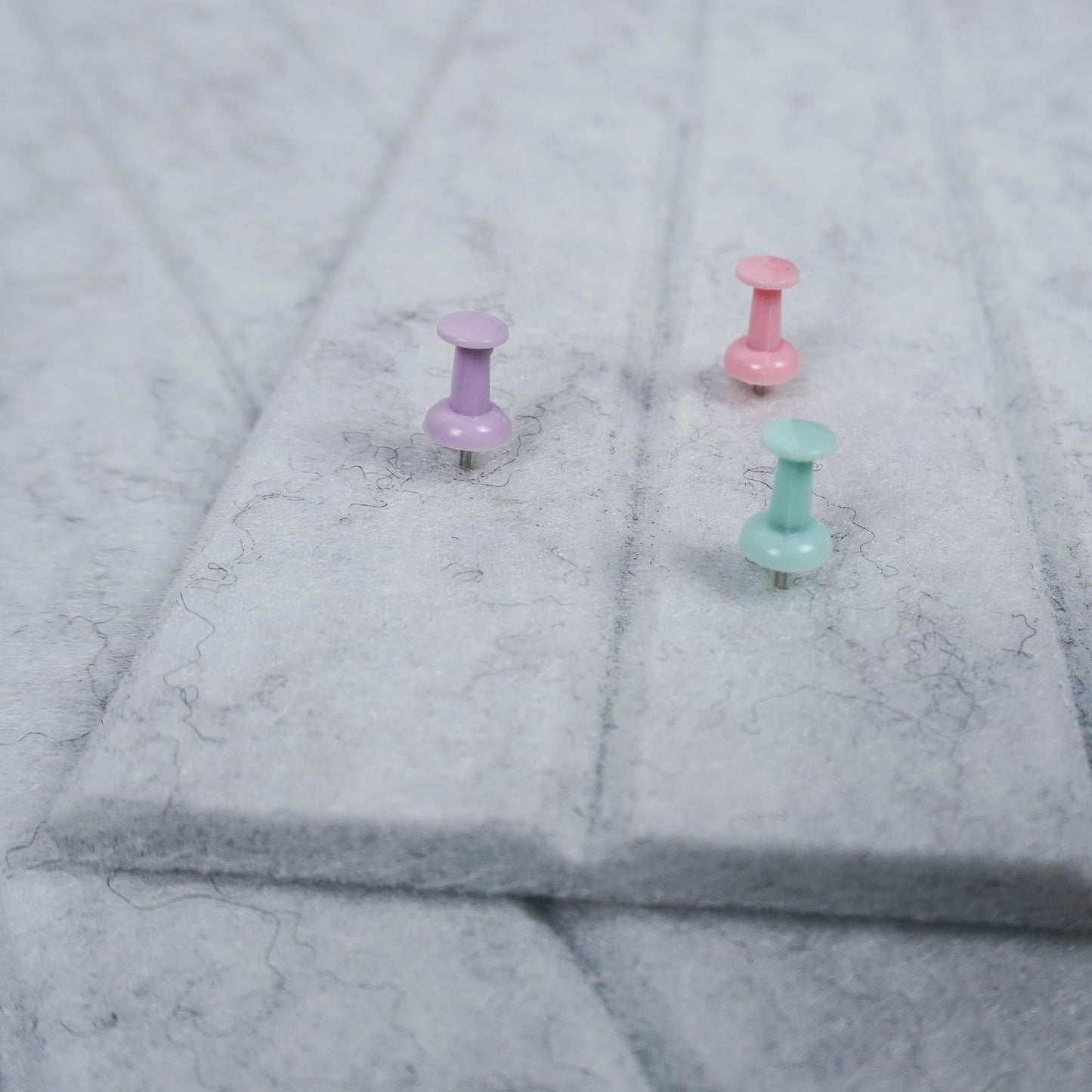 TENACR Cork Board Alternative - Felt Slat Wall Paneling,Office Bulletin Board for Decoration, Suitable for Displaying Photos and Documents, with Removable Adhesive Labels,12-Pack（Silvery White）