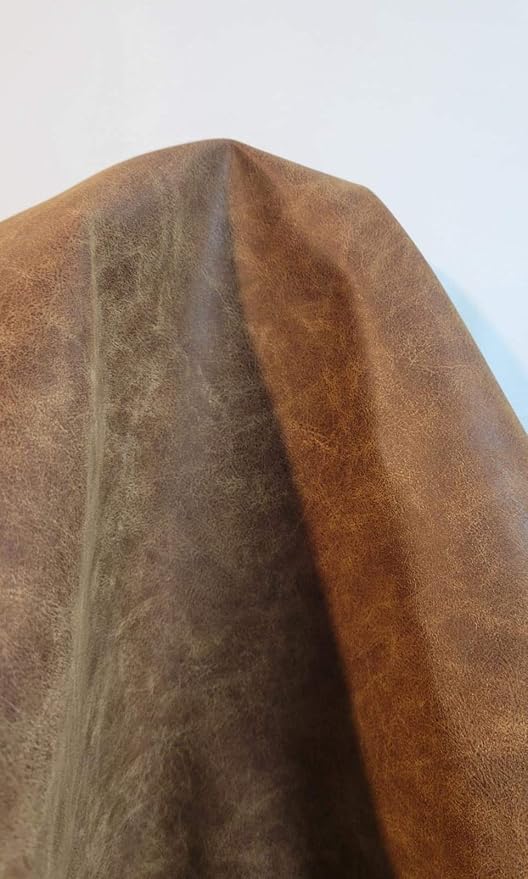 Acorn Medium Brown Distressed Soft faux Vegan PU {Peta Approved Vegan} Leather