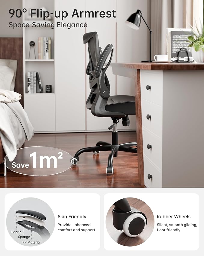 MUXX.STIL Office Chair, PU Leather Ergonomic Desk Chair