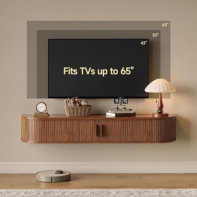 55" Floating TV Stand with Power Outlet