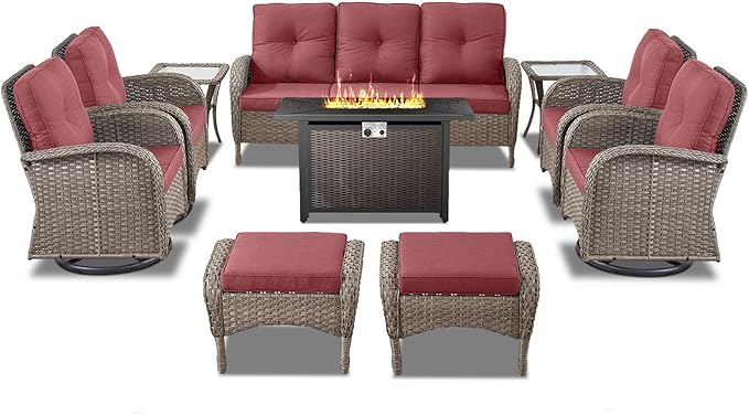 Belord Expansive 10 Pieces Outdoor Patio Furniture Set