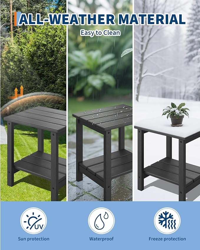 GarveeLife Poly Lumber Rocking Chair Outdoor Set of 4