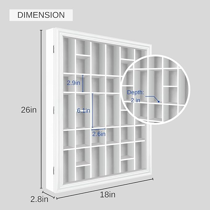 Shot Glass Display Cabinet Solid Wood
