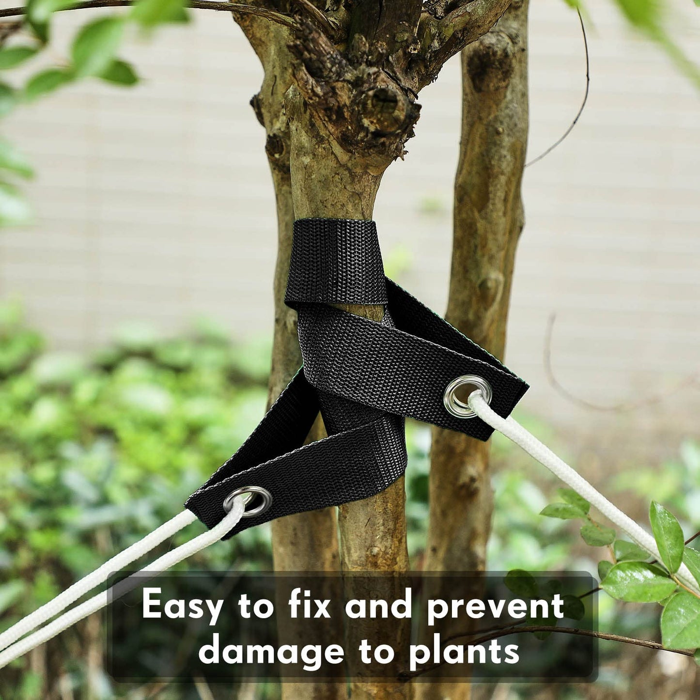 32 Pieces 15.74 Inches Tree Straps for Staking with Grommet Heavy Duty Tree and Plant Supports Stakes for Guying Staking Newly Planted Sapling Straight and Hurricane Protection (Black)