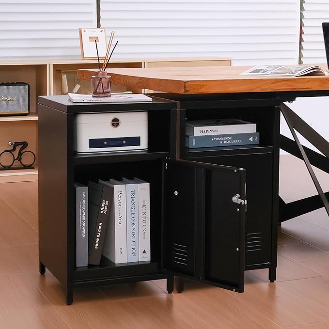 ALBAD Compact Metal Nightstand