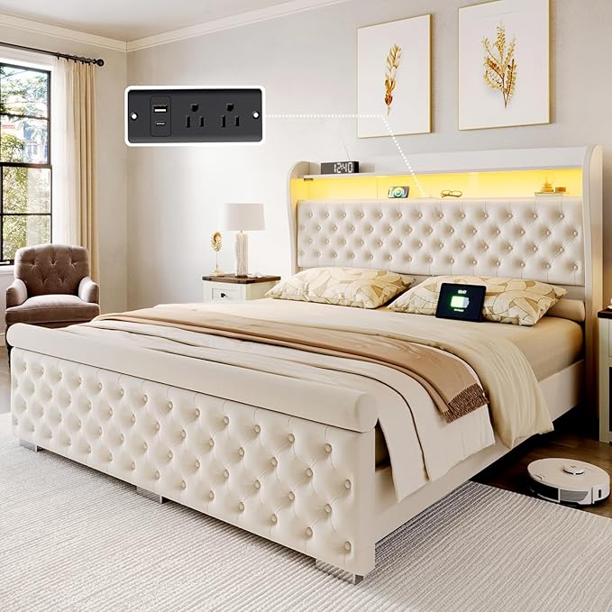 ROCHECASA King Size Bed Frame
