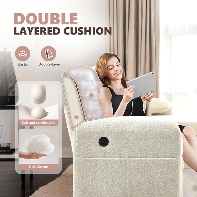 VINGLI Beige Convertible Futon Sofa Bed, Sleeper Sofa