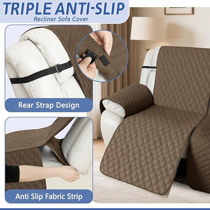 Arfntevss Recliner Sectional Couch Covers 1OO% Waterproof L Shape Sofa Cover