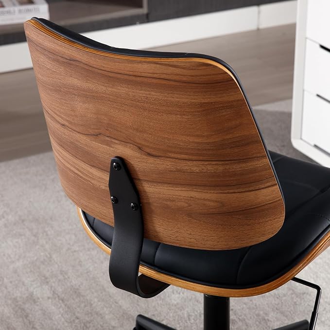 Home Office Desk Chair with Wheels, Adjustable Height Armless Office Chair