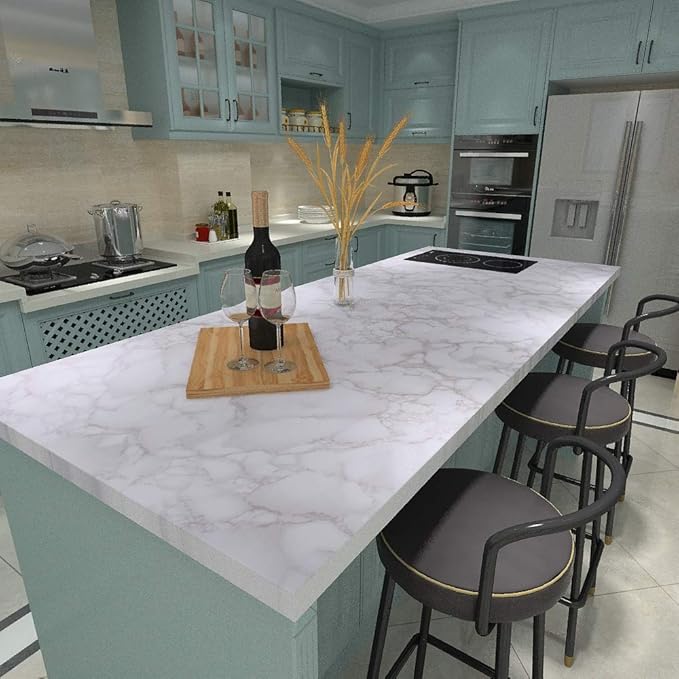 Art3d 15.8" x 120" Tile Sticker Marble